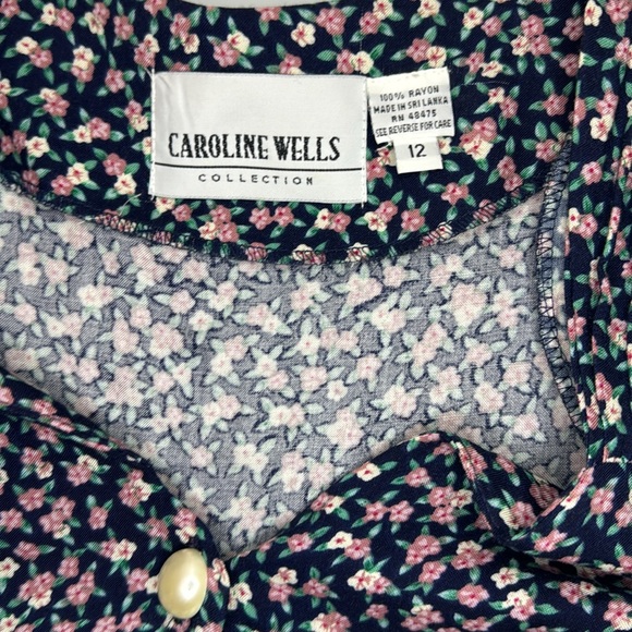 Caroline Wells floral button down maxi dress 12 - Picture 8 of 13